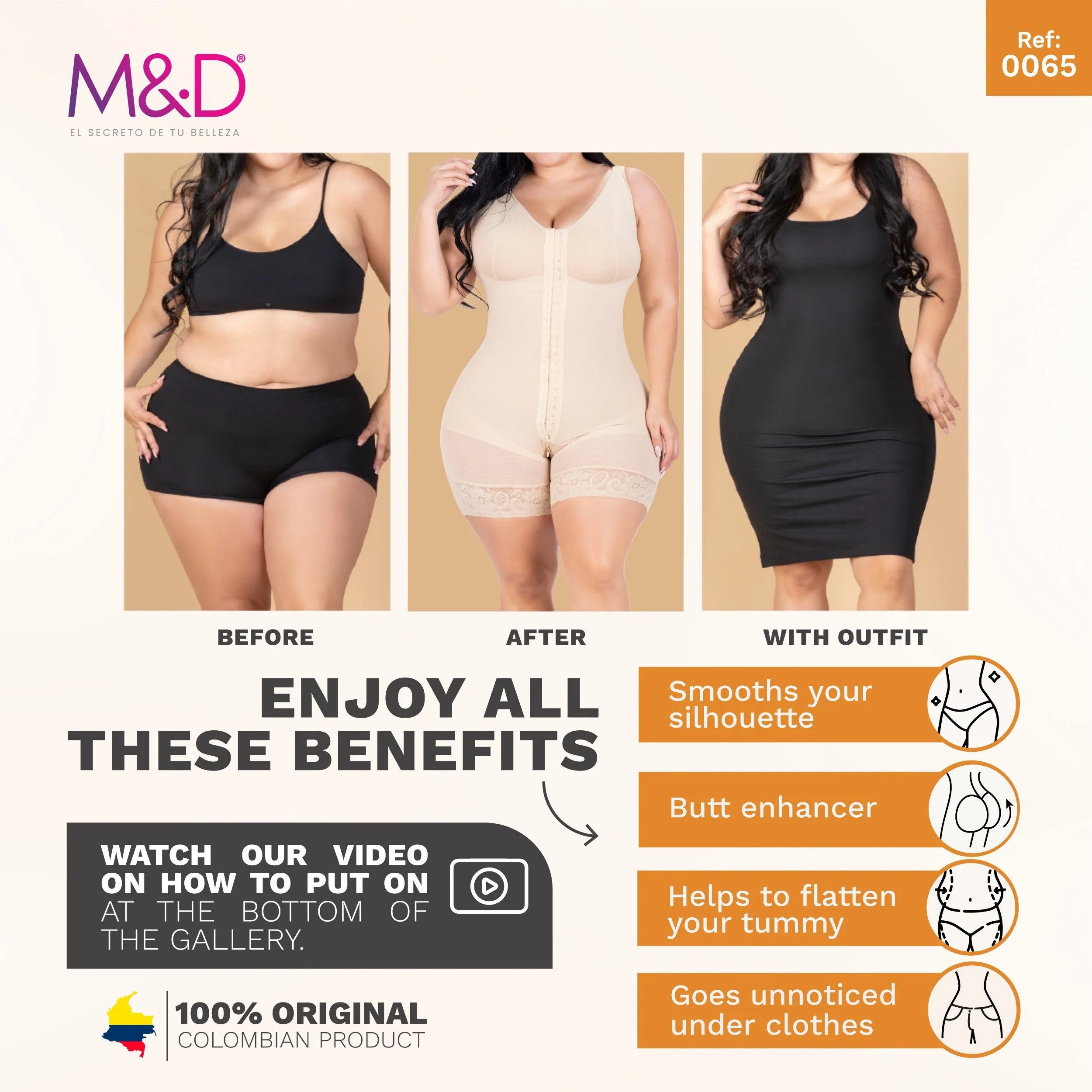 Fajas MYD 0065 | Mid-Thigh Body Shaper