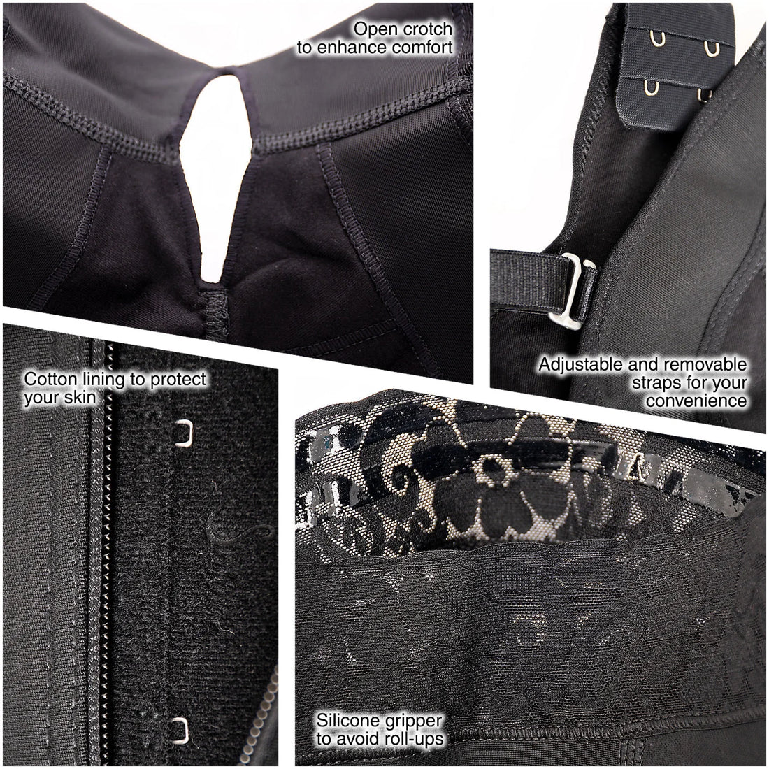 Fajas Salome 0217 | Mid Thigh Firm Compression Full Body Shaper for Women | Butt Lifter Open Bust Postpartum Bodysuit | Powernet - Pal Negocio