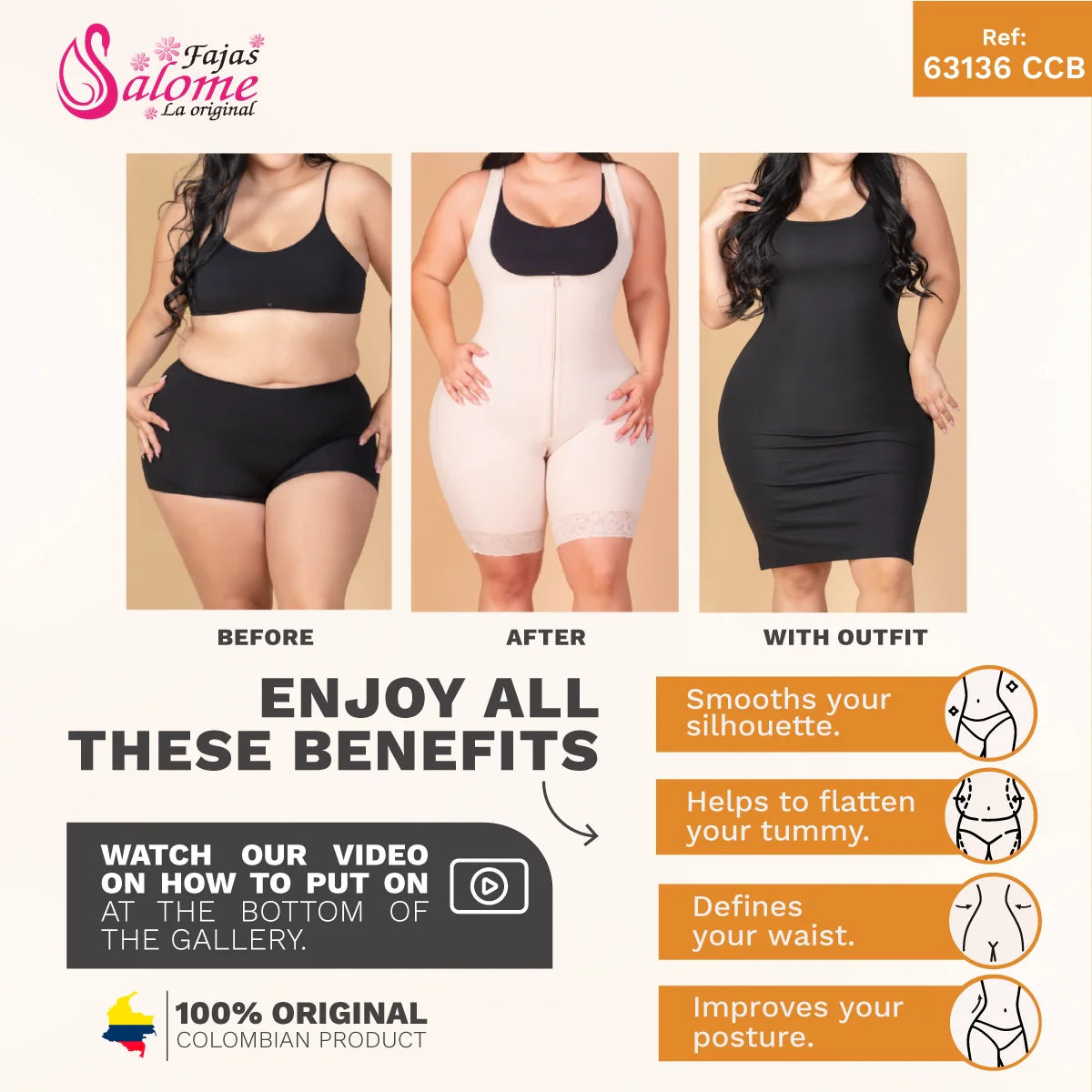Fajas Salome 63136-CCB | Waist Cincher